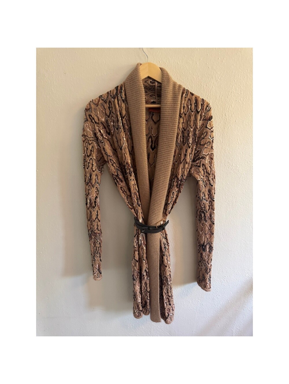 Missoni wrap cardigan with belt and bag
